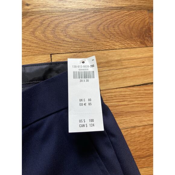 Abercrombie And Fitch A&F The Collin’s Slim Suit Pants 28x30 Deep Navy Preppy - Picture 3 of 9